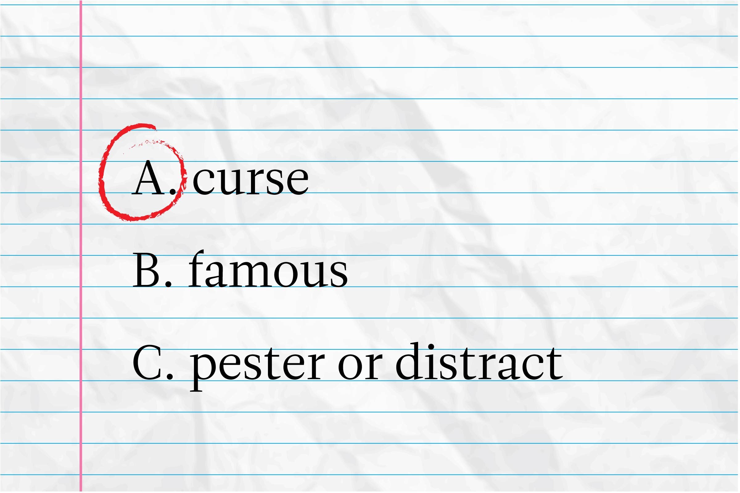 word power a. curse