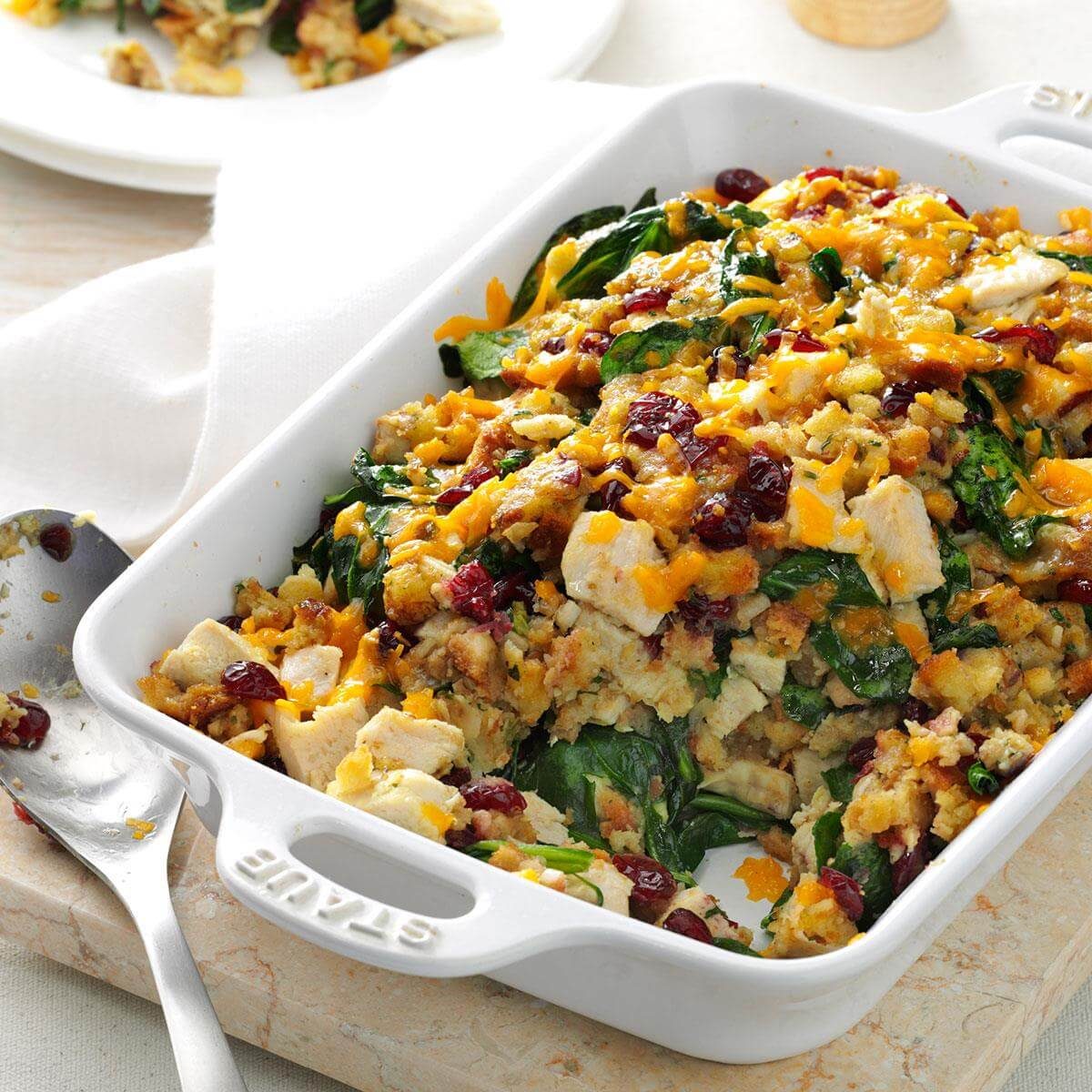 Delaware: Turkey & Spinach Stuffing Casserole 