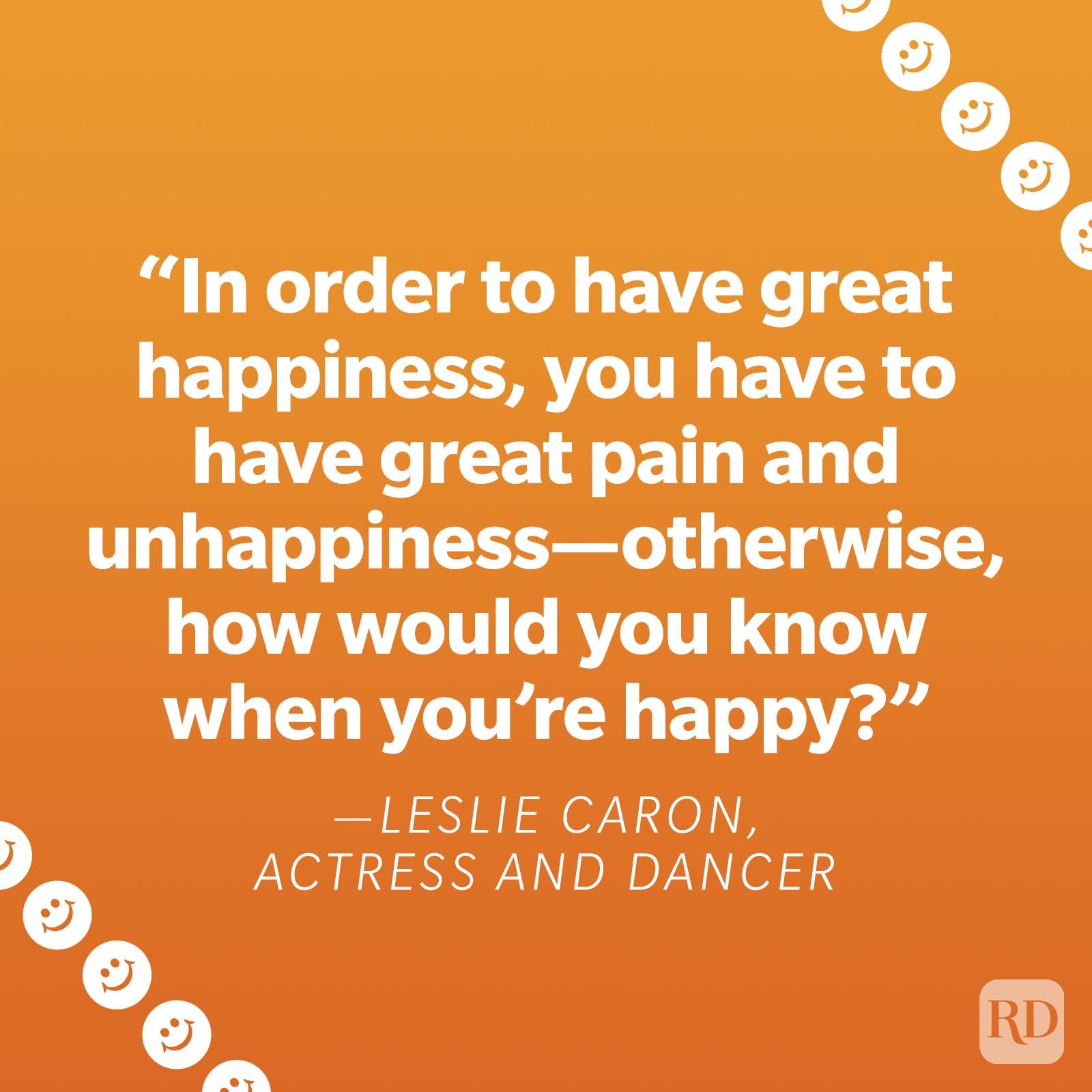 Leslie Caron Happiness Quote