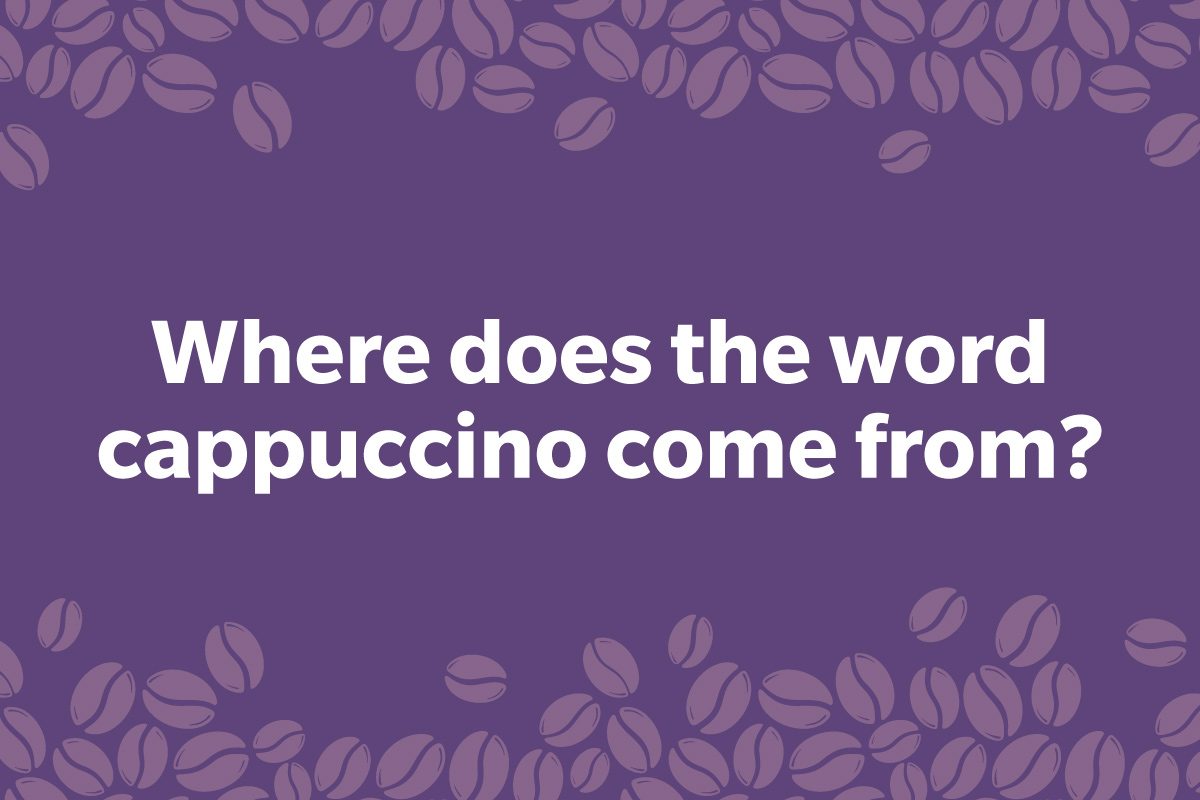 Coffee Trivia Question on a frame of coffee beans graphic