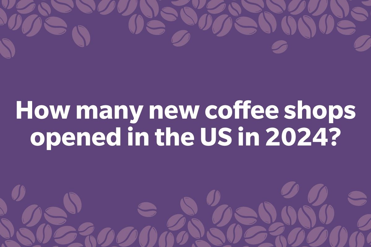 Coffee Trivia Question on a frame of coffee beans graphic